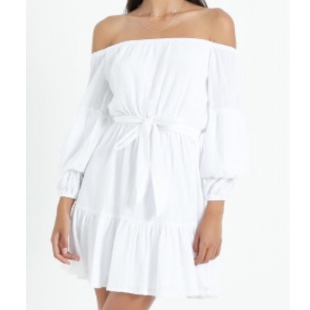 White off the shoulder dress